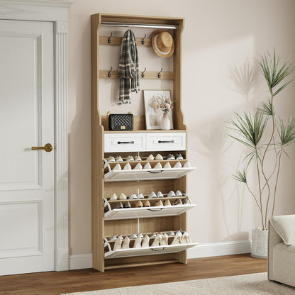 Moderno mobile porta scarpe con 3 cassetti ribaltabili