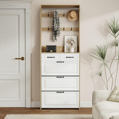 Moderno mobile porta scarpe con 3 cassetti ribaltabili